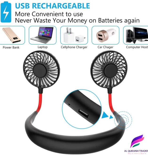 CoolBreeze 360 — Hands-Free Neck Fan