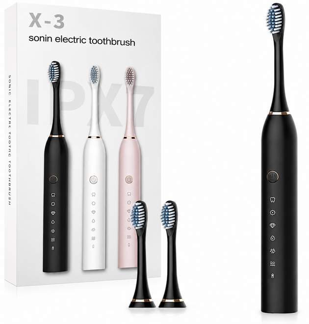 Ultrasonic Sonic Electric Toothbrush USB Charging Rechargeable Total Washable Electronic Whitening Teeth Brush for Oral Care