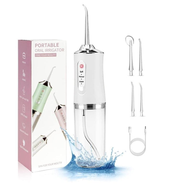 Portable Electric Oral Irrigator Rechargeable Dental Water Jet Cleaner for Fresh Breath Tooth for Deep Gum & Teeth Cleaning