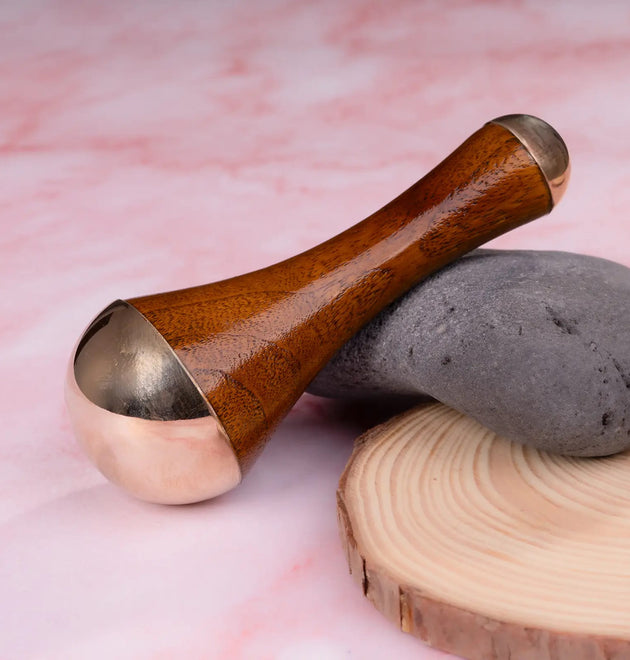 Kansa Wand Massager [Detox Bronze Face, Body & Foot Massage Tool]