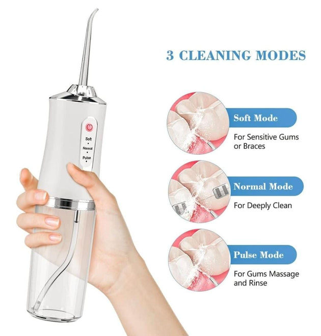 Portable Electric Oral Irrigator Rechargeable Dental Water Jet Cleaner for Fresh Breath Tooth for Deep Gum & Teeth Cleaning