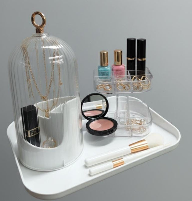 360 Rotating Diamond Acrylic Makeup Organizer