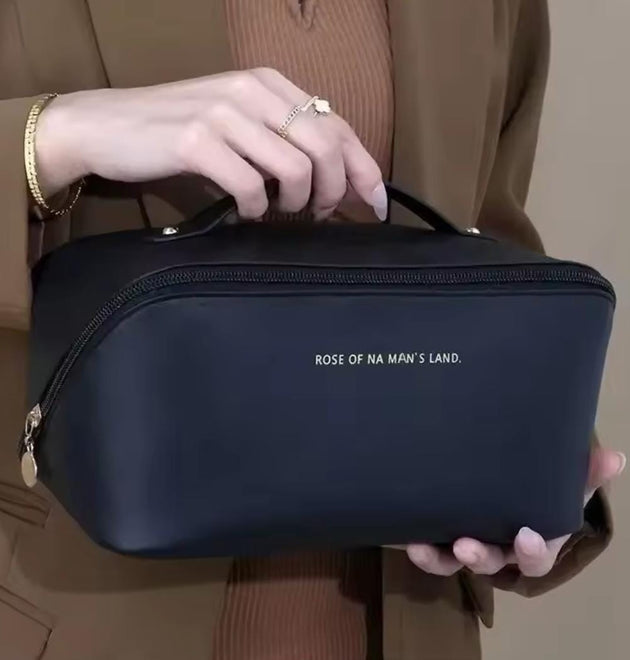 Large Capacity Makeup & Toiletry Organizer Bag — Travel Friendly Cosmetic Storage Bag for Women