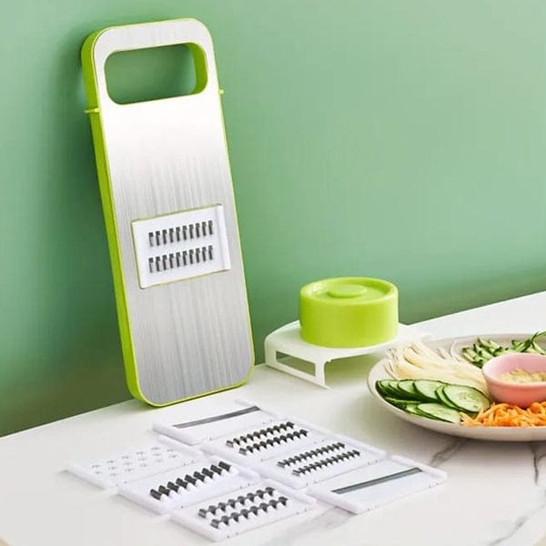 Manual Food Grater, 5 in 1 Grater and Slicer with Stainless Steel Blade, Multi-functional Vegetable Fruit Slicer for Kitchen