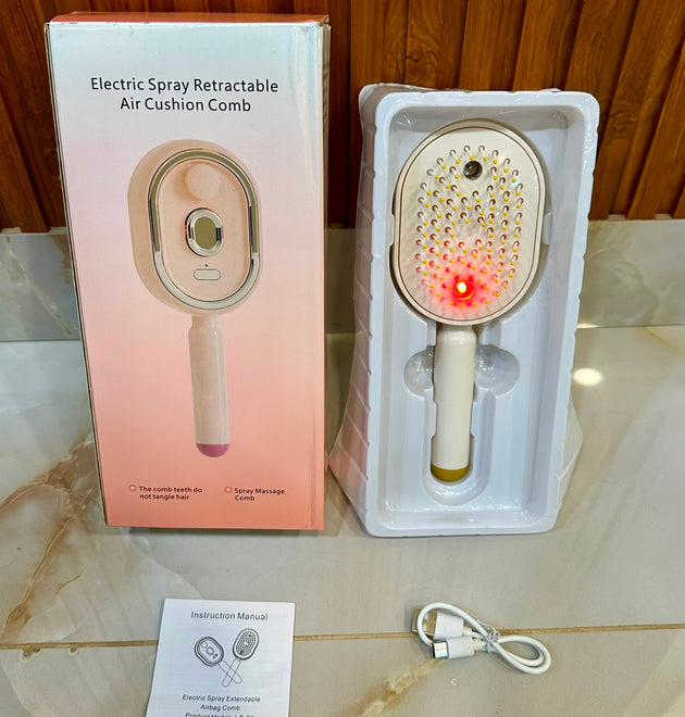 Electric Spray Retractable Air Cushion Comb