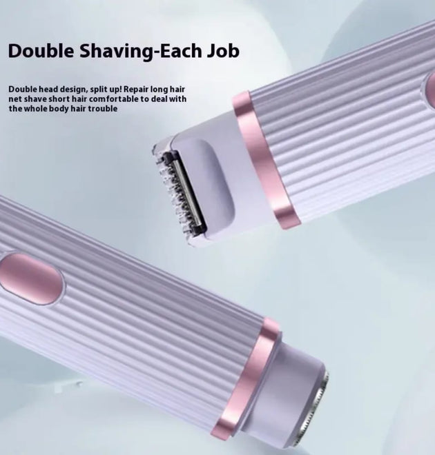 2 in 1 Dual Head Shaver Women, Electric Bikini Trimmer Wet&Dry Use Hair Removal