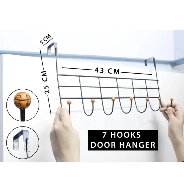 Over The Door Hooks — Stainless Steel Storage Organizer Rack