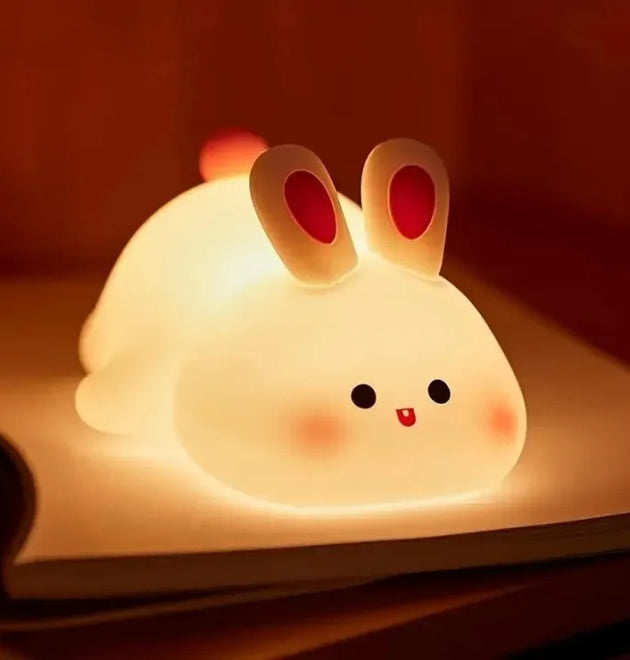 Silicone LED Night Light Cute Rabbit Touch Sensor Lamp