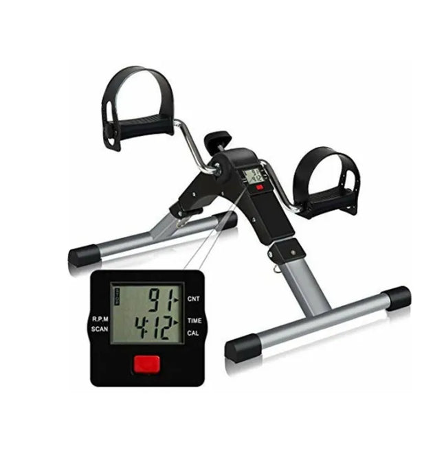 Mini Pedal Exerciser — 2-in-1 Under Desk Bike with LCD Monitor