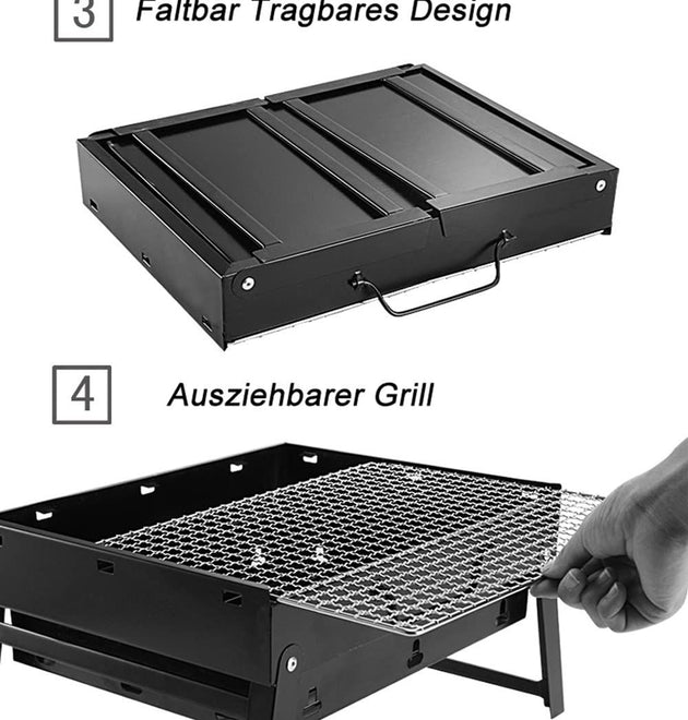 Portable Foldable BBQ Grill — Charcoal Barbecue for Outdoor & Bakra Eid