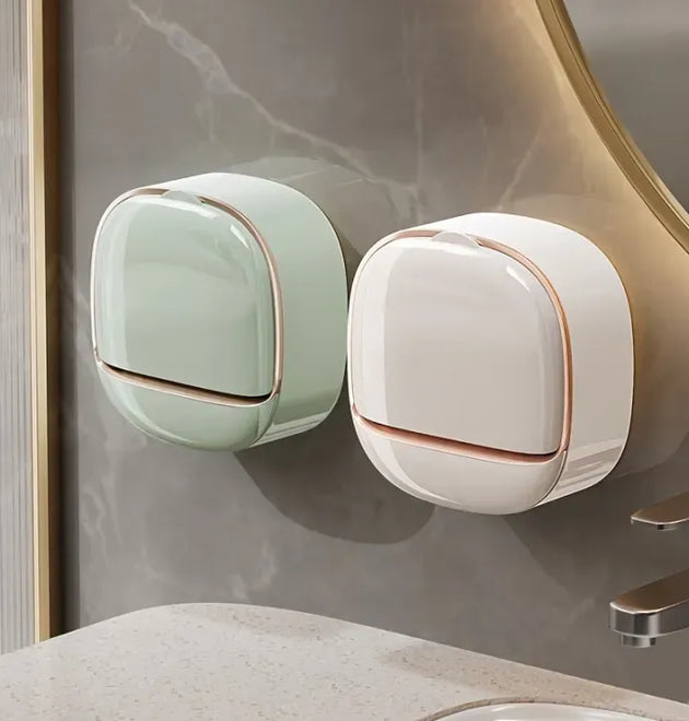 Wall Mounted Soap Dish with Drainage Tray — Drill-Free Adhesive Holder