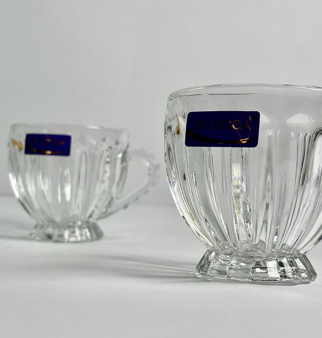 Delisoga Premium Crystal Glass Cup Set — 6 Pieces for Hot & Cold Beverages - DSZB246