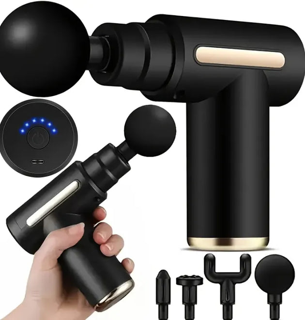 Deep Tissue Massage Gun — 6-Speed Portable Percussion Massager with LED Touch Screen