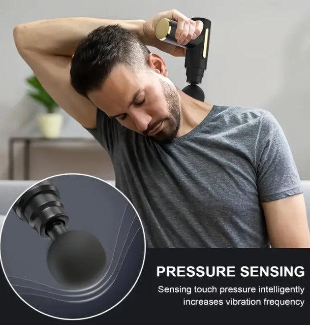 Deep Tissue Massage Gun — 6-Speed Portable Percussion Massager with LED Touch Screen