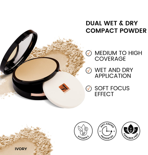Wet & Dry Compact Powder — Medium to High Coverage Foundation