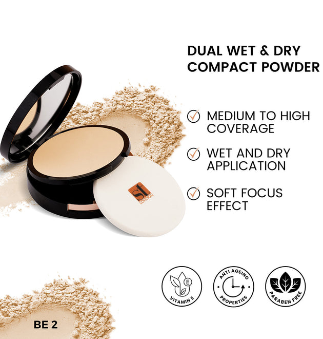 Wet & Dry Compact Powder — Medium to High Coverage Foundation