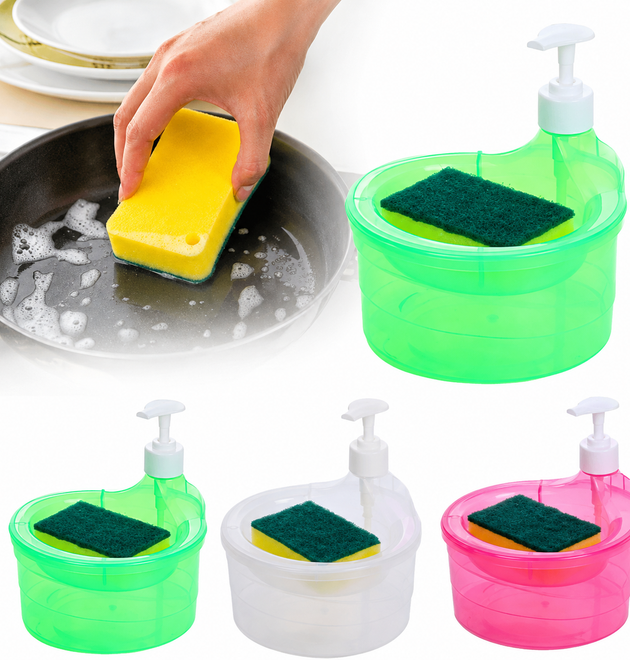 Kitchen Soap Dispenser with Sponge
